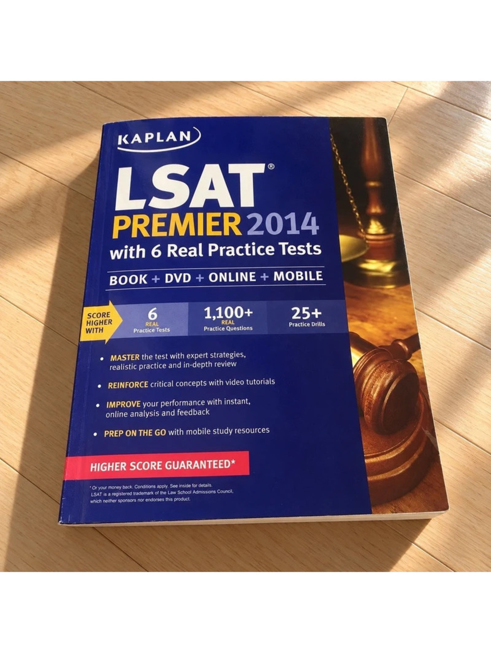 Kaplan LSAT Premier 2014 6 Practice Tests Law School Test Prep Book No DVD